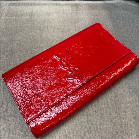 Yves Saint Laurent Red Clutch - Picture 6 of 13